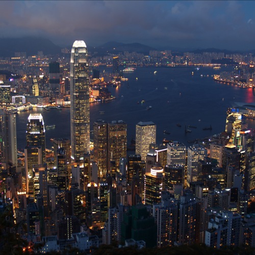 Hong kong  in de nacht